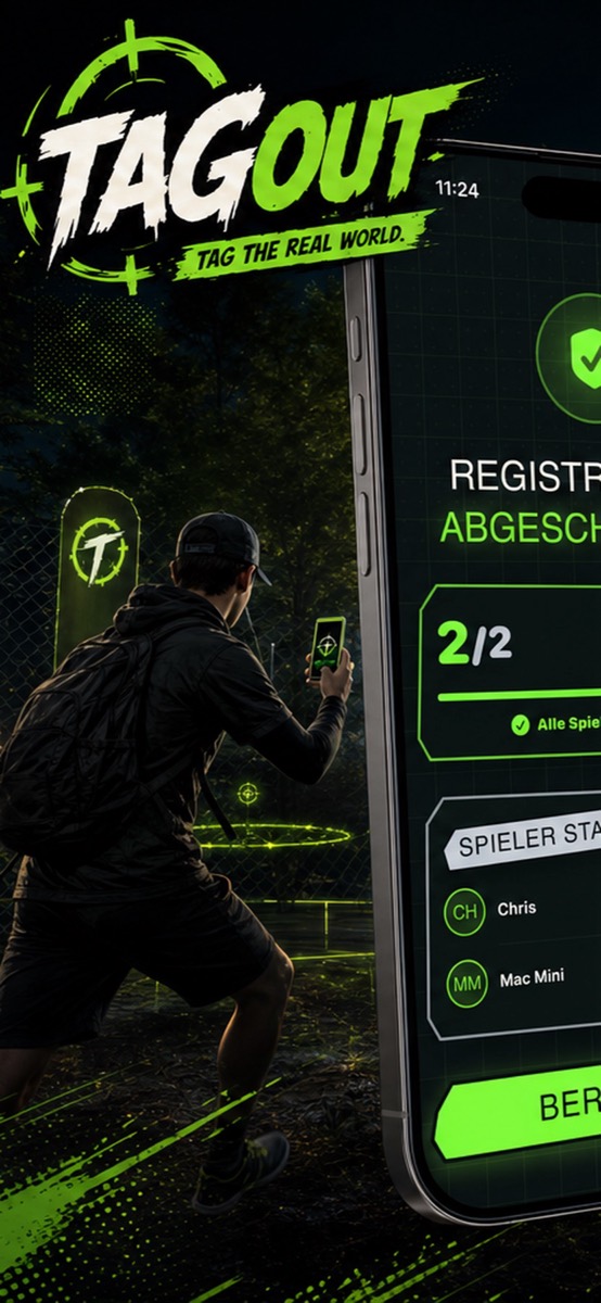 TagOut player registration screen